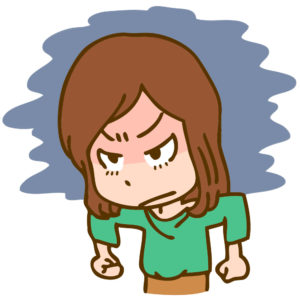 怒る