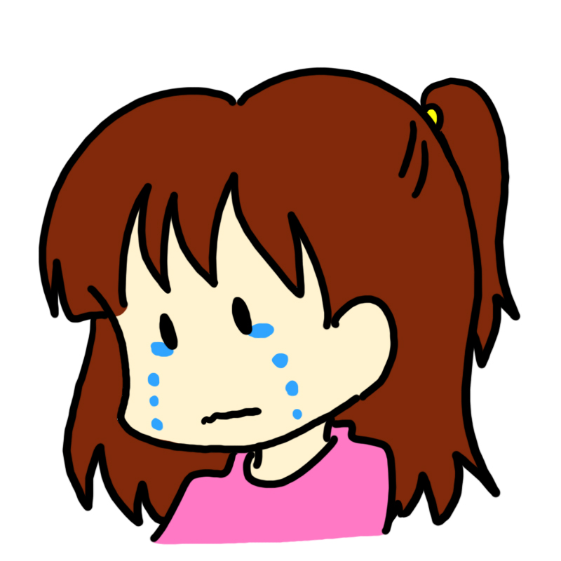 泣いてる